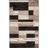 12' Black Brown And Beige Patchwork Runner Rug